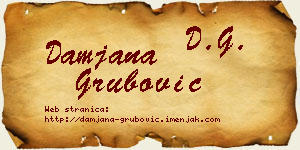 Damjana Grubović vizit kartica